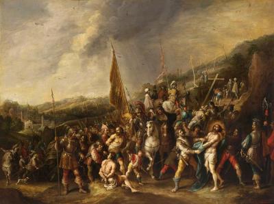 Christ On The Road To Cavalry Artwork by Frans Francken II