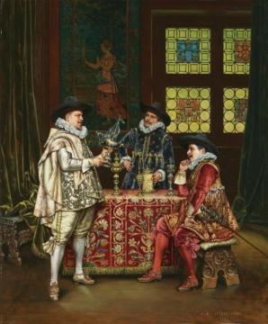 Chez L'orfevre Artwork by Adolphe Alexander Lesrel