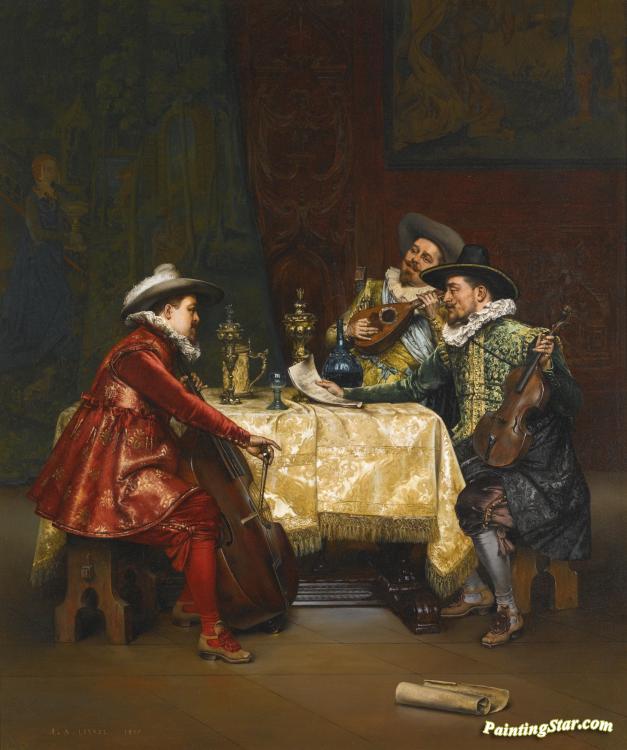 The Rehearsal Artwork by Adolphe Alexander Lesrel