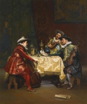 The Rehearsal Artwork by Adolphe Alexander Lesrel