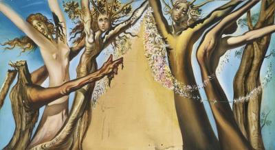 Etude Pour Une Toile De Fond Pour Tristan Fou (acte I) Artwork by Salvador Dalí