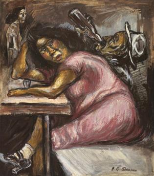 En La Taverna Artwork by Jose Clemente Orozco