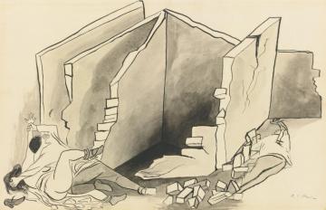 The Destroyed House Artwork by Jose Clemente Orozco