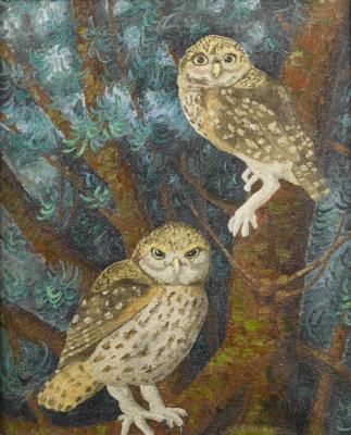 Little Owls Artwork by Sir Cedric Morris