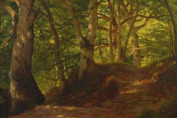 A Path Through The Forest Artwork by Albert Bierstadt