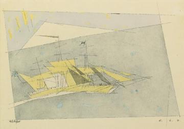 Ship At Sea Artwork by Lyonel Feininger