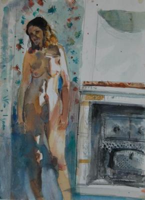 Paris Fireplace, Nude Artwork by Stan Smith