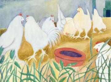 Poules, C.1917 Artwork by Leon Spilliaert