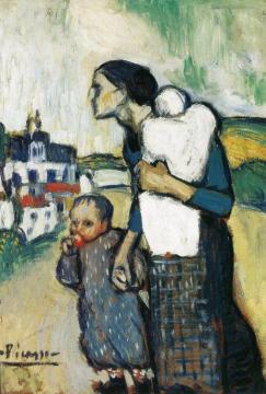 The Mother,1901 Artwork by Pablo Picasso
