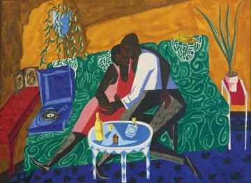 The Lovers Artwork by Jacob Lawrence