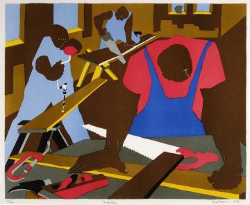 Carpenters, 1977 Artwork by Jacob Lawrence