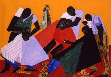 Barber Shop, 1946 Artwork by Jacob Lawrence
