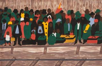 And The Migrants Kept Coming,1940-41 Artwork by Jacob Lawrence