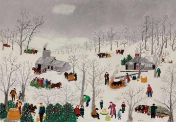 Sugaring Off Artwork by Anna Mary Robertson Grandma Moses