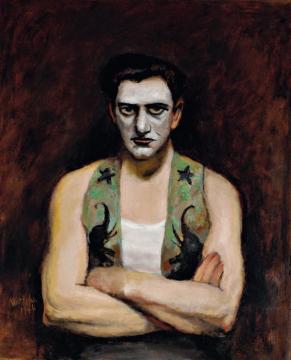 Clown With Folded Arms Artwork by Walt Kuhn