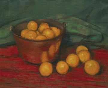 Copper Kettle And Oranges Artwork by Walt Kuhn