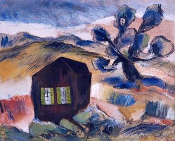 Hunter's Cabin Artwork by Walt Kuhn