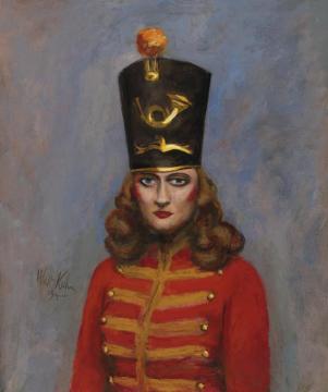 Woman In A Majorette Costume Artwork by Walt Kuhn
