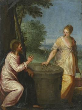 Christ And The Woman At The Well Artwork by Hans Rottenhammer