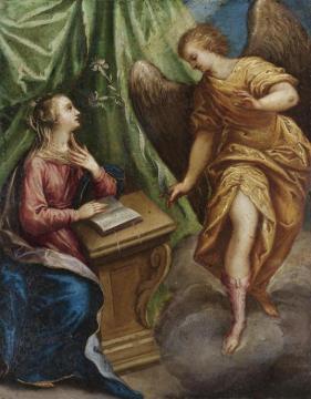The Annunciation Artwork by Hans Rottenhammer