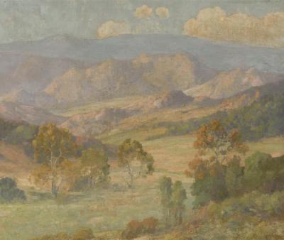 Pink Rolling Hills Artwork by Maurice Braun