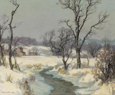The Farm In Winter Artwork by Maurice Braun