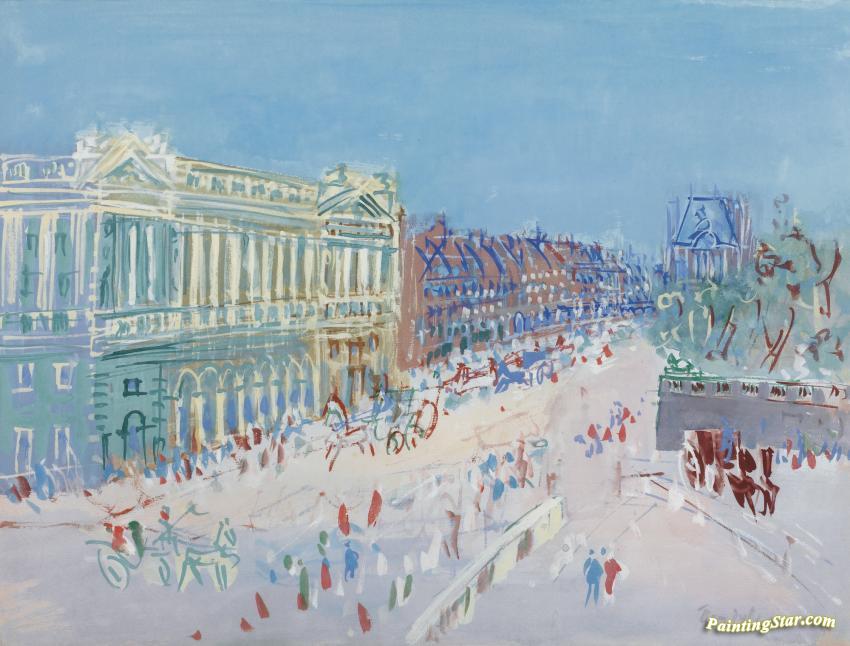 Rue De Rivoli Artwork by Jean Dufy
