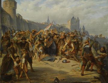 Kenau Simonsdochter Hasselaer On The City Walls Of Haarlem Artwork by Pieter Haaxman