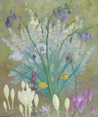 A Still Life Of Autumn Flowers Artwork by Sir Cedric Morris