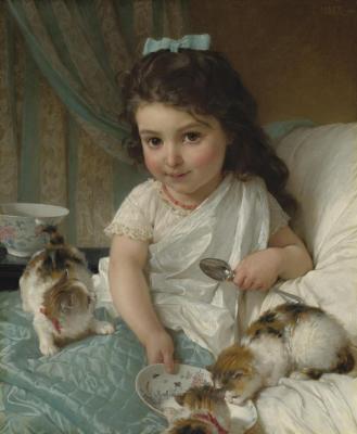 The Morning Meal Artwork by Emile Munier
