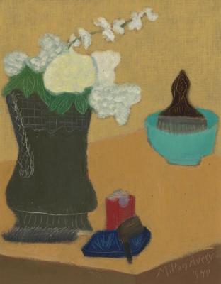 Flowers And Pipe Artwork by Milton Avery