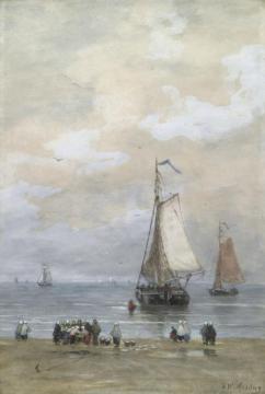 Sorting The Catch Artwork by Hendrik Willem Mesdag