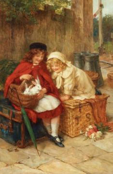 A Peak In The Basket Artwork by George Sheridan Knowles