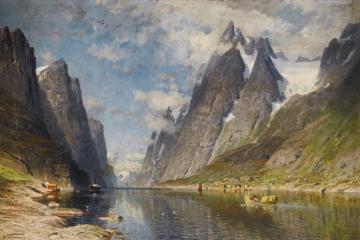Possibly The Sognefjord (a Norwegian Fjord) Artwork by Adelsteen Normann