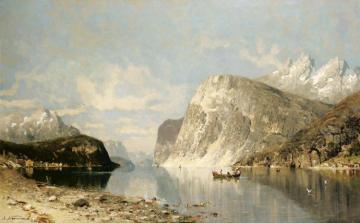 Rowing On The Fjord I Artwork by Adelsteen Normann