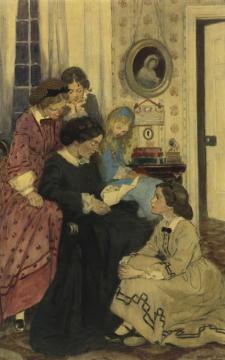 They All Drew To The Fire Artwork by Jessie Willcox Smith