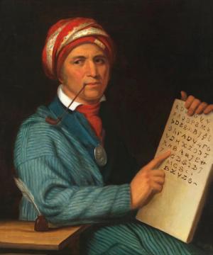 Sequoyah,1830 Artwork by Henry Inman