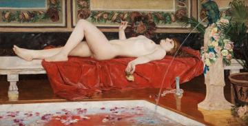 The Roman Bath(odalisque) Artwork by Georg Pauli