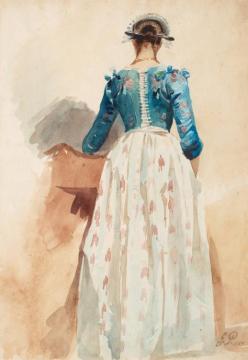 Historiserande Figurstudier (4 Studies) I Artwork by Georg Pauli