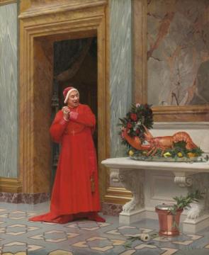 Les Deux Robes Rouges Artwork by Jehan Georges Vibert