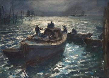 Fisherman's Moon Artwork by John Whorf
