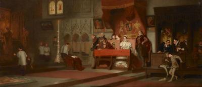 The Princess Elizabeth Obliged To Attend Mass By Her Sister Mary Artwork by Marcus Stone