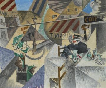 La Terrasse D'un Cafe De Montmartre Artwork by Gino Severini