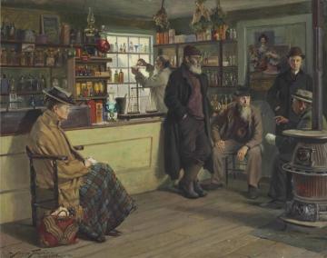 Ye Olde Time Drugge Shop Artwork by Abbott Fuller Graves