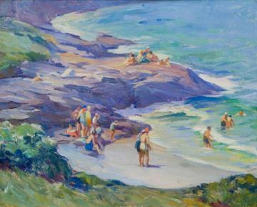 Ogunquit Bathers Artwork by Mabel May Woodward
