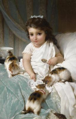Kittens (chatons) Artwork by Emile Munier
