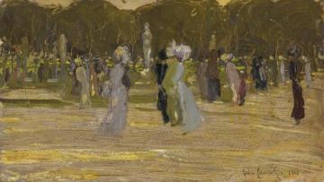 Passeggiata A Villa Caracciolo Artwork by Felice Casorati