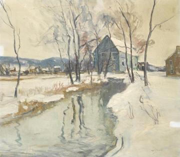 Mill At Hellertown Artwork by Walter Emerson Baum