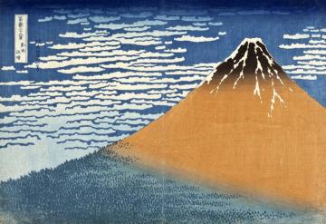 South Wind, Clear Dawn Artwork by Katsushika Hokusai