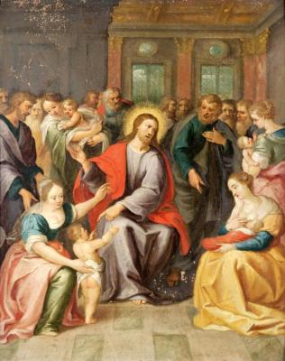 Suffer The Little Children To Come Unto Me Artwork by Frans Francken II